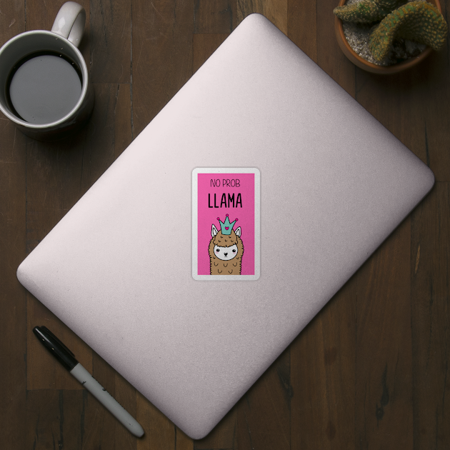 Llama Hot Pink by Mint Cloud Art Studio